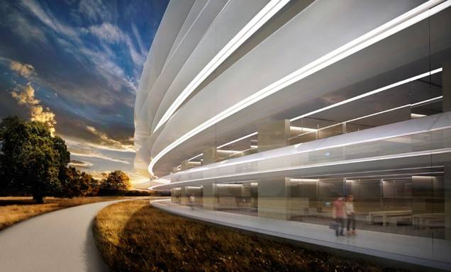 宛如地球HOME鍵：蘋果新總部夜景夢幻-鋒巢網(wǎng)