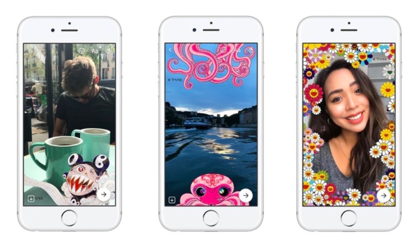 村上隆與&Facebook Messenger:推超炫特效濾鏡-鋒巢網(wǎng)