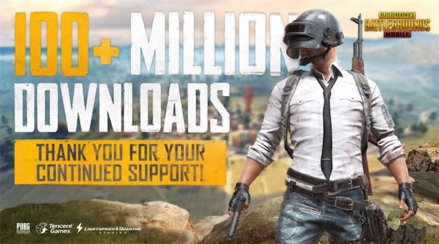 PUBG《刺激戰(zhàn)場》應(yīng)用程序的下載量超過1億次-鋒巢網(wǎng)