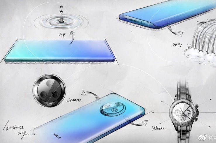 Vivo展示了nex3草圖和“瀑布”曲面玻璃-鋒巢網(wǎng)
