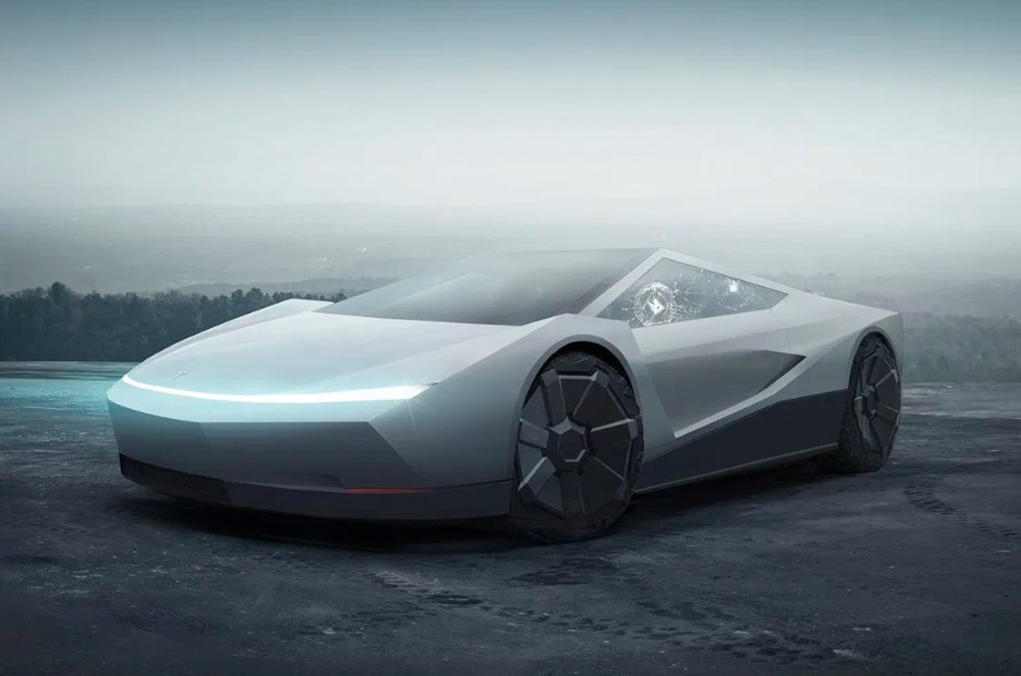 網(wǎng)友打造 Cybertruck 主題 Tesla Roadster 概念車型-鋒巢網(wǎng)